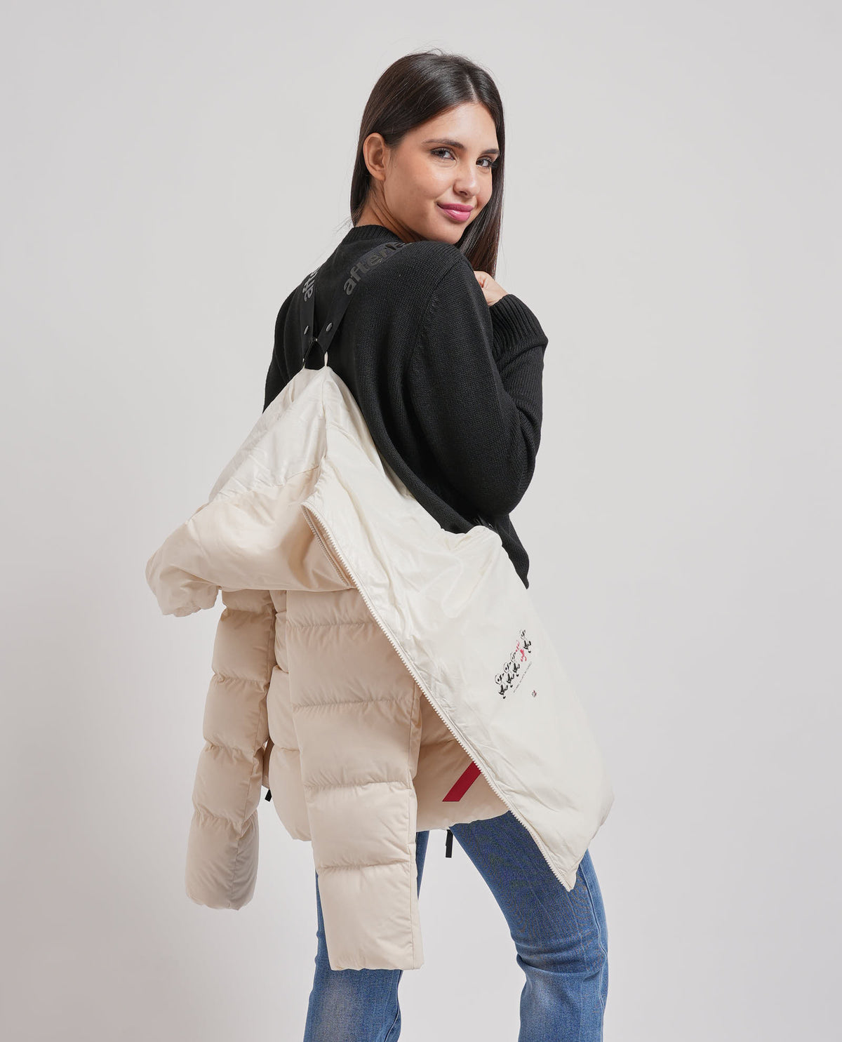 Giubbotto donna After Label con cappuccio 