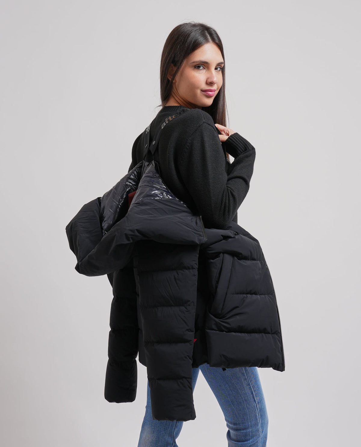 Giubbotto donna After Label con cappuccio 