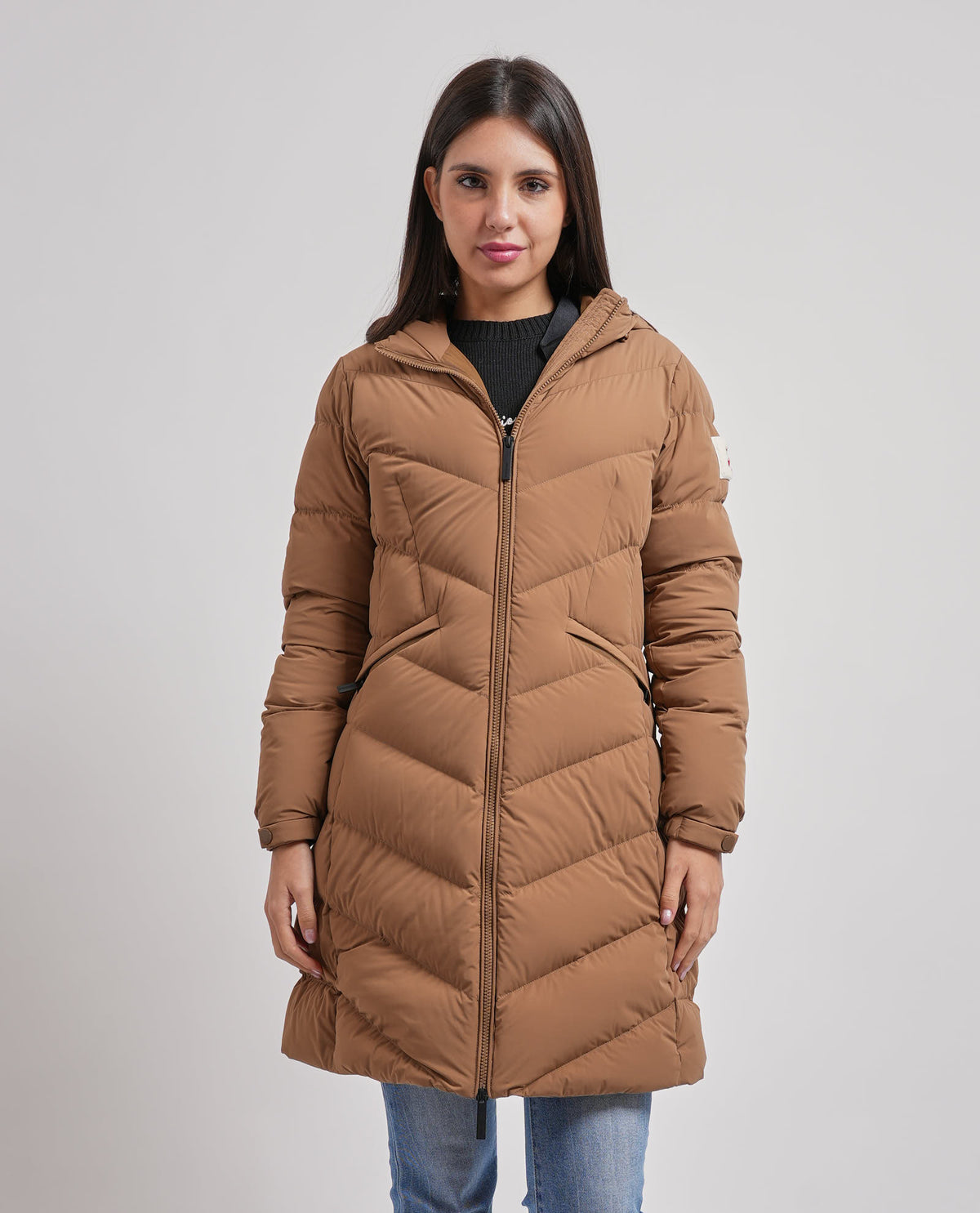 Giubbotto lungo trapuntato After Label donna 