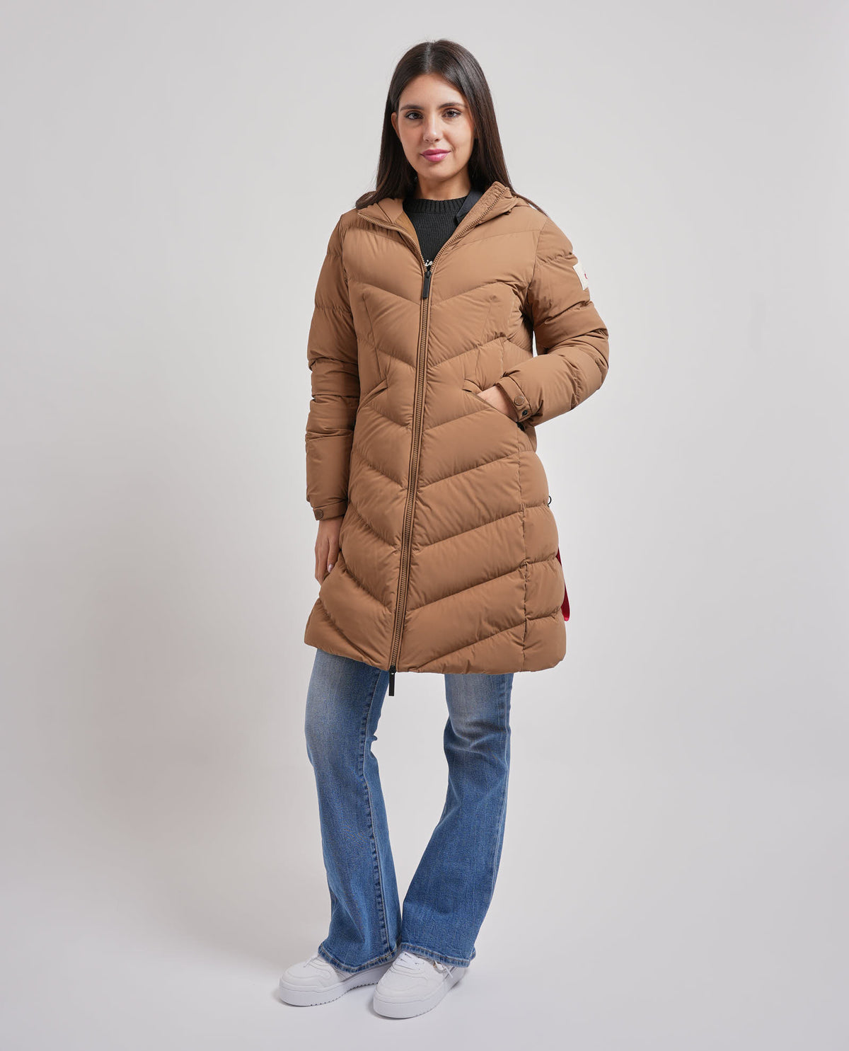 Giubbotto lungo trapuntato After Label donna 