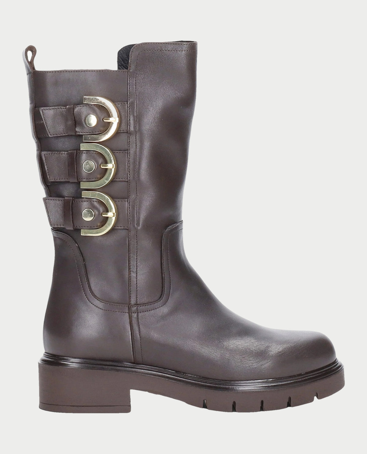 Stivali in pelle Albano con zip laterale 