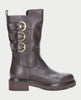 Albano leather boots with side zip
