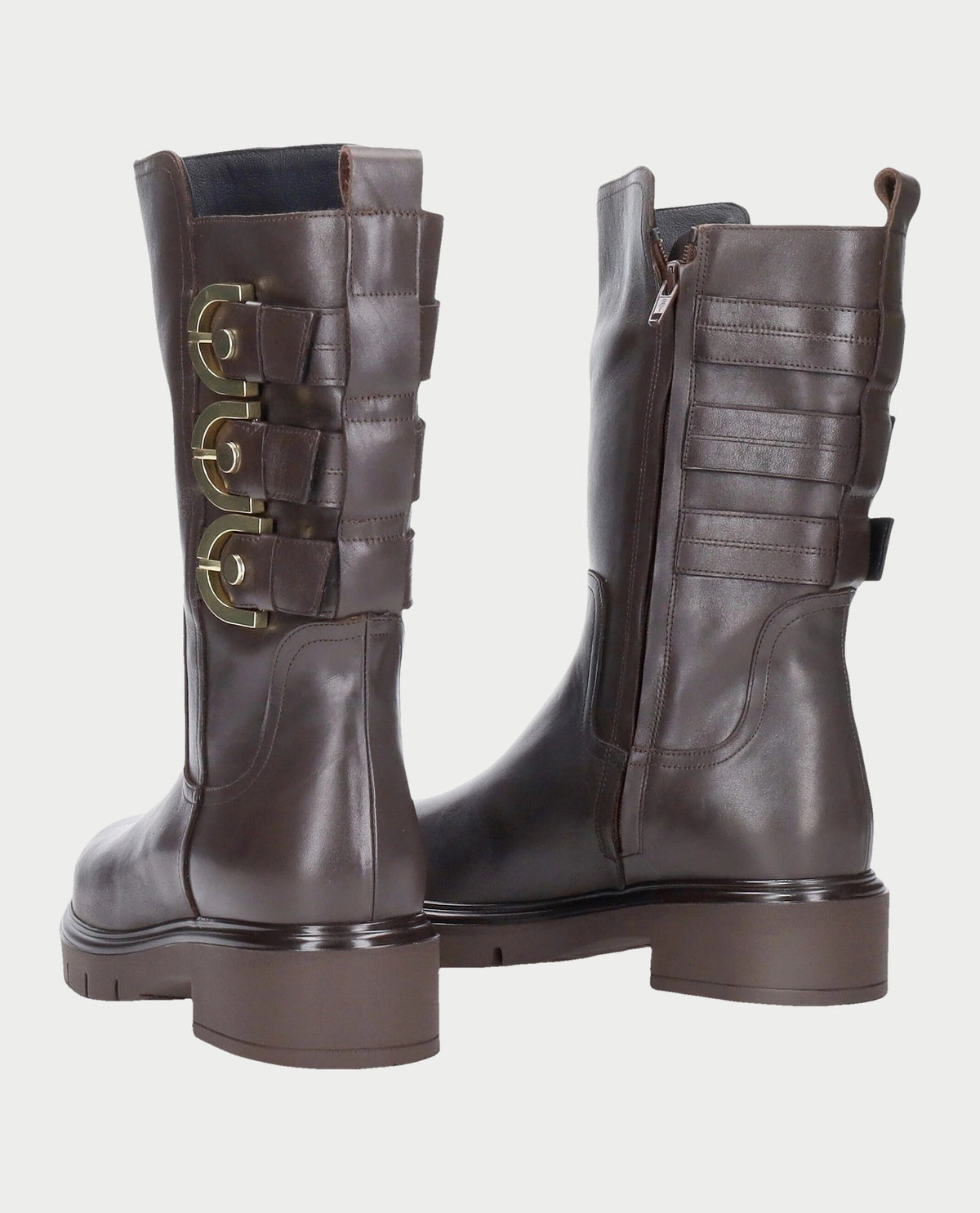 Stivali in pelle Albano con zip laterale 