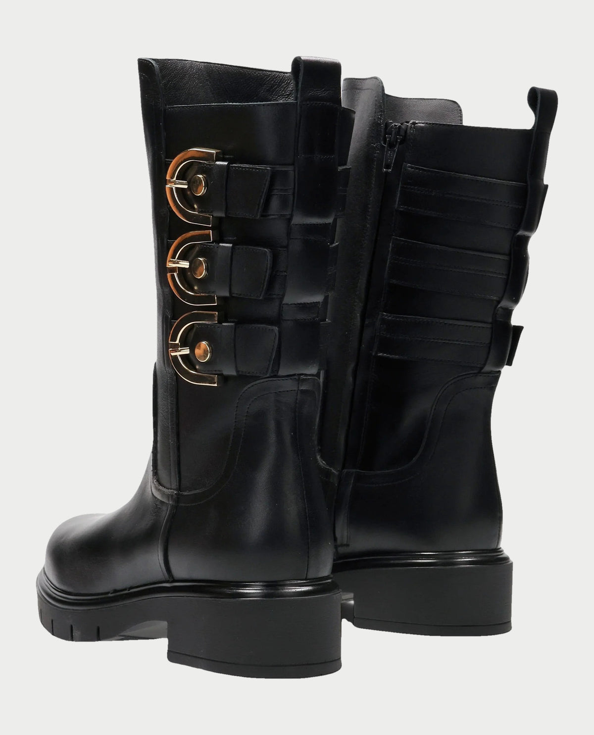 Stivali in pelle Albano con zip laterale 