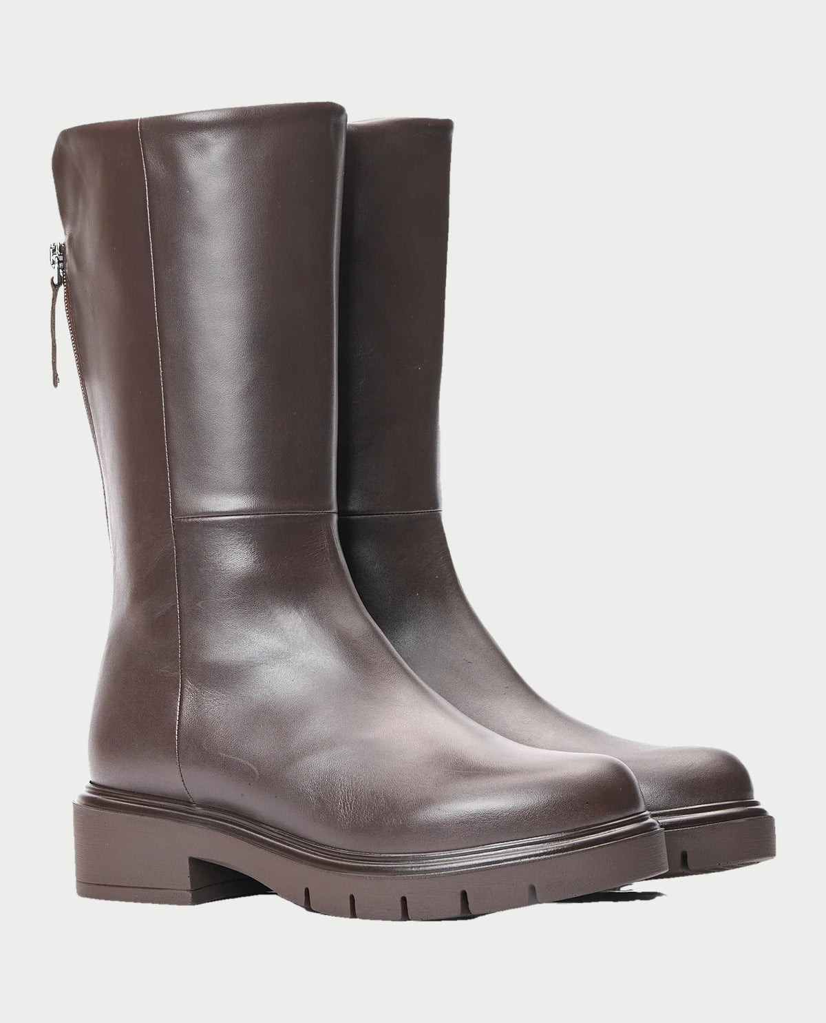 Stivali in pelle Albano con zip sul retro 