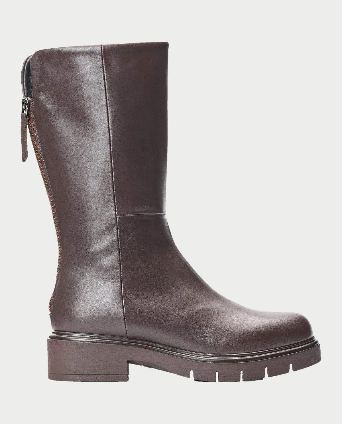 Stivali in pelle Albano con zip sul retro 