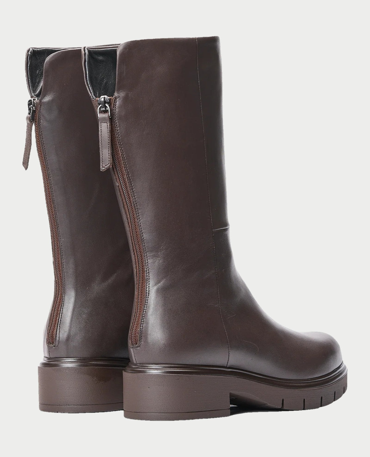 Stivali in pelle Albano con zip sul retro 