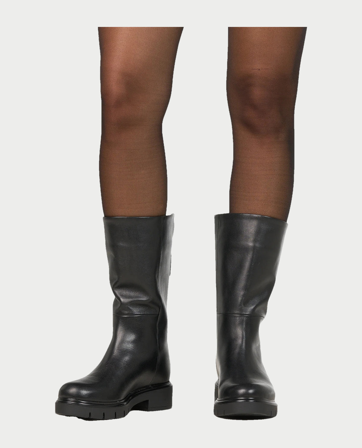 Stivali in pelle Albano con zip sul retro 