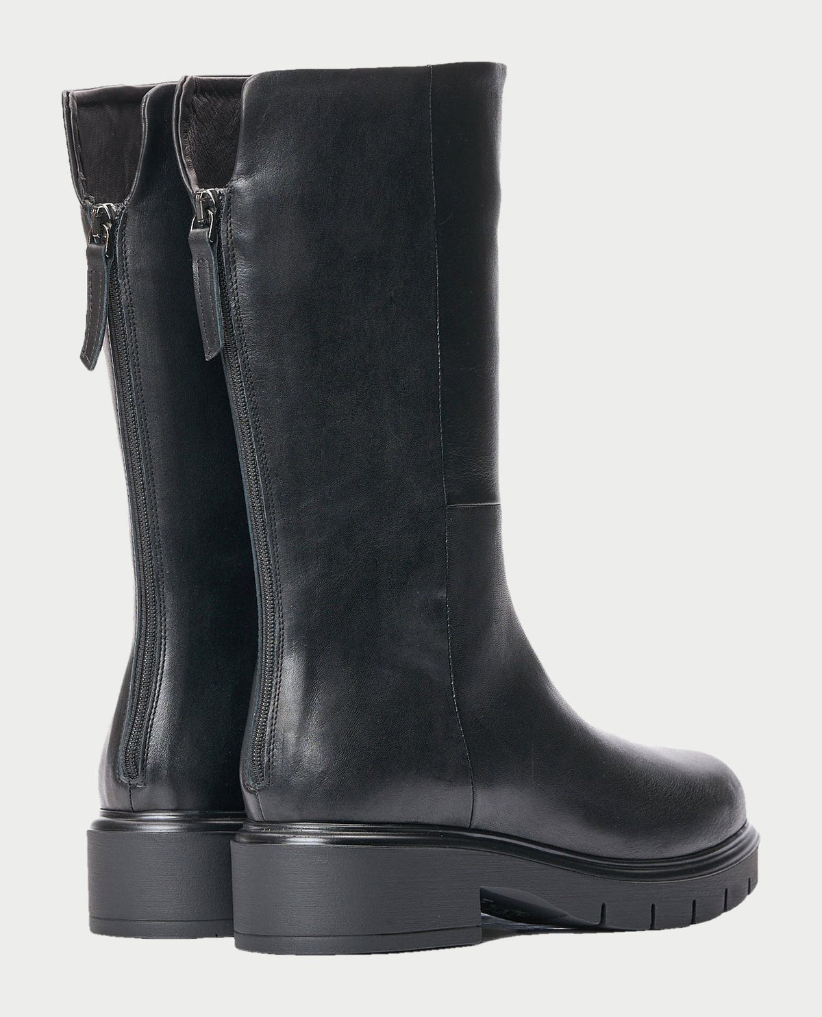 Stivali in pelle Albano con zip sul retro 