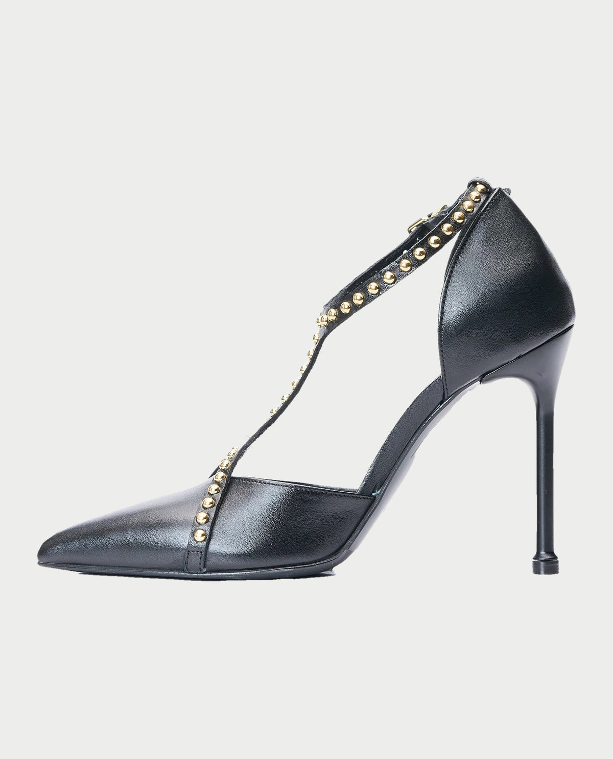 Decollete in pelle Albano con borchie 