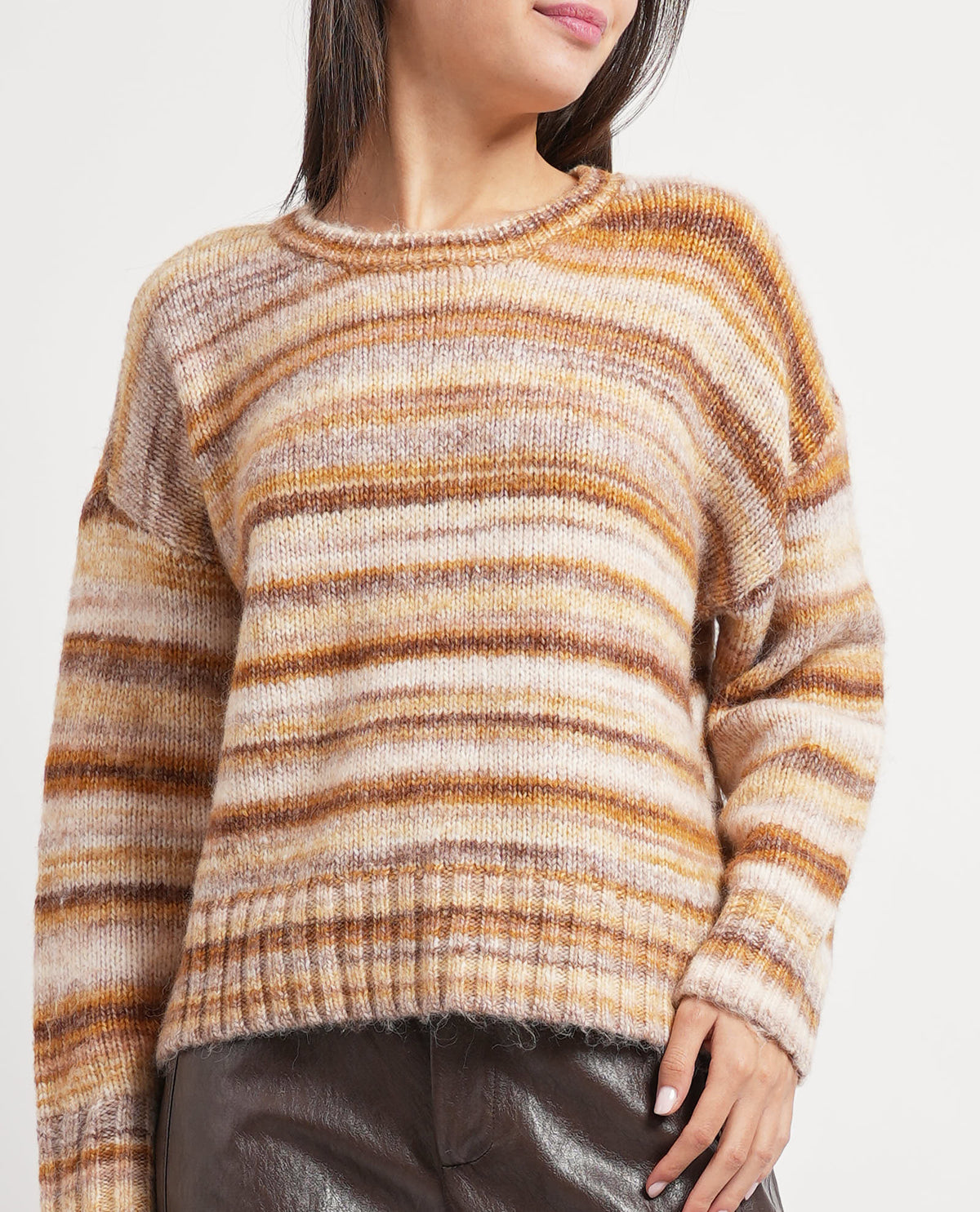 Maglione donna Annarita N con traforature 