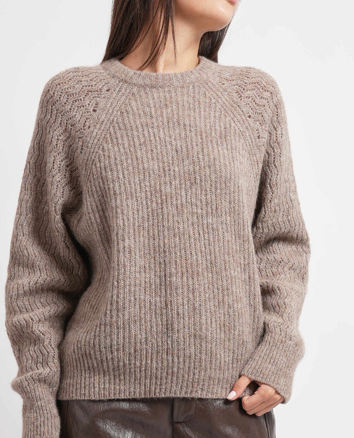 Maglione a V Annarita N e maniche corte 