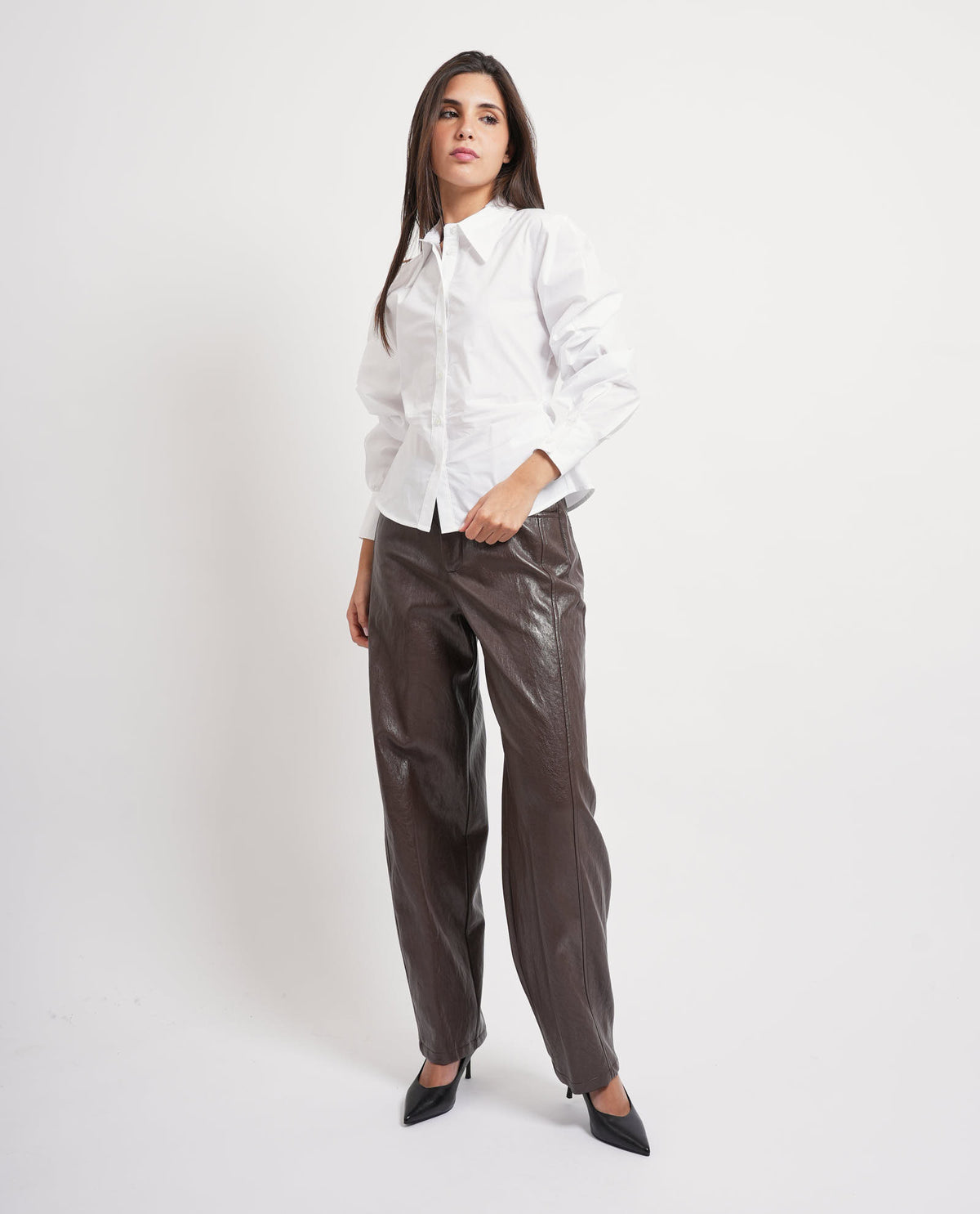 Pantaloni donna in ecopelle Annarita N 