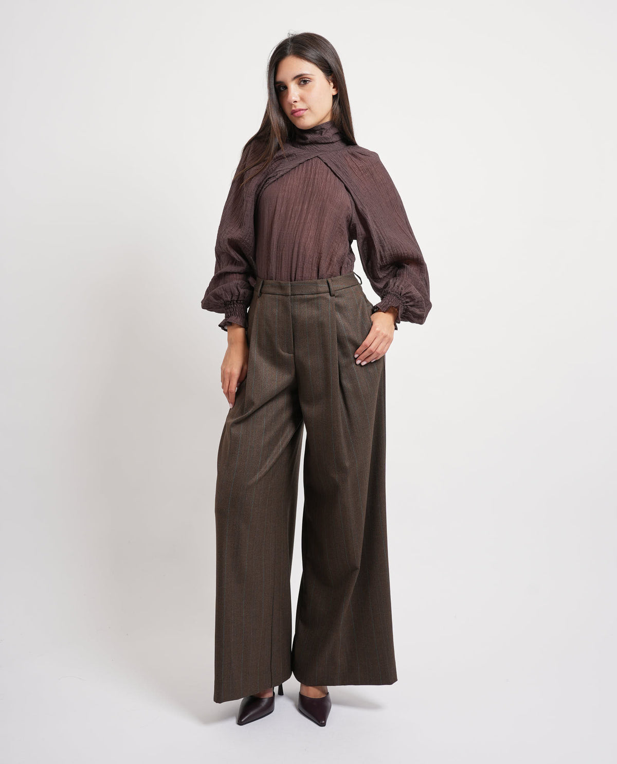 Pantaloni donna a gamba ampia Annarita N 