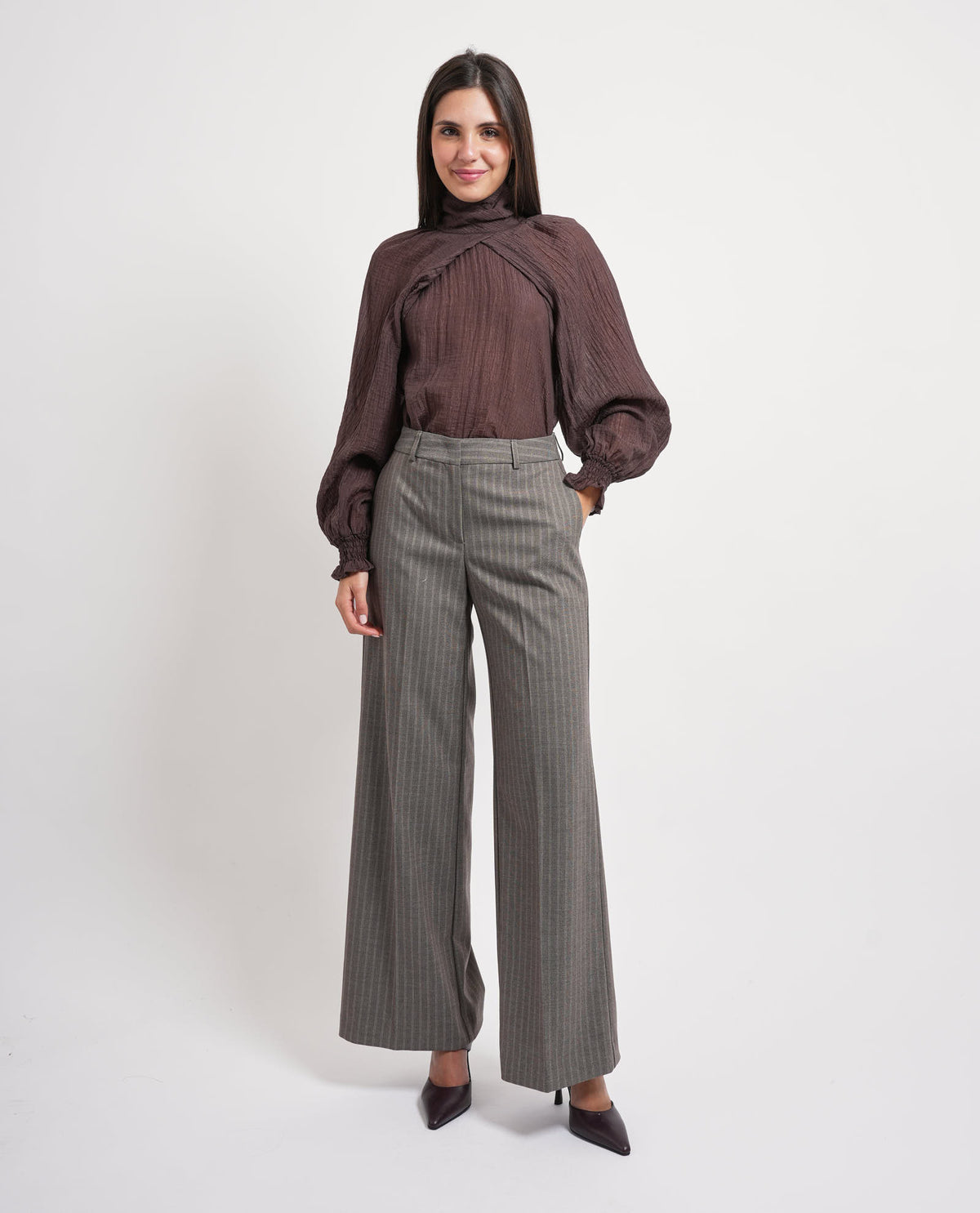 Pantaloni donna a vita alta Annarita N 