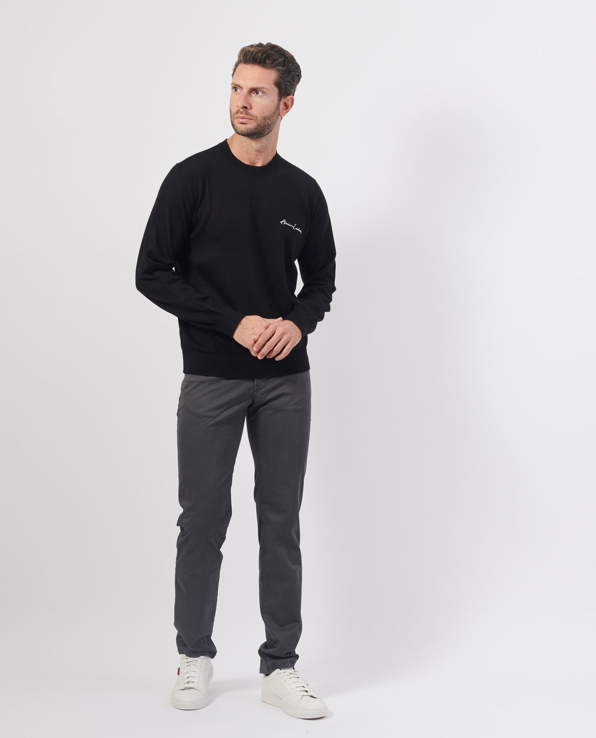 Maglione uomo Armani Exchange con logo ricamato 