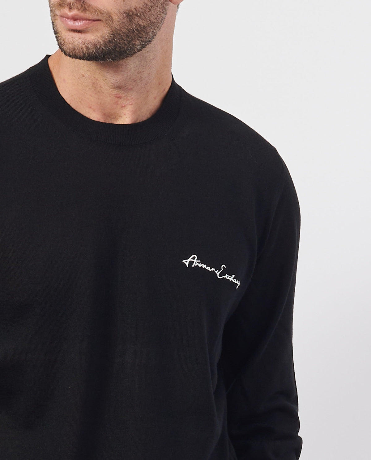 Maglione uomo Armani Exchange con logo ricamato 