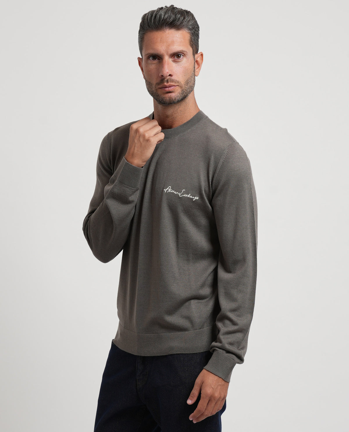 Maglione uomo Armani Exchange con logo ricamato 