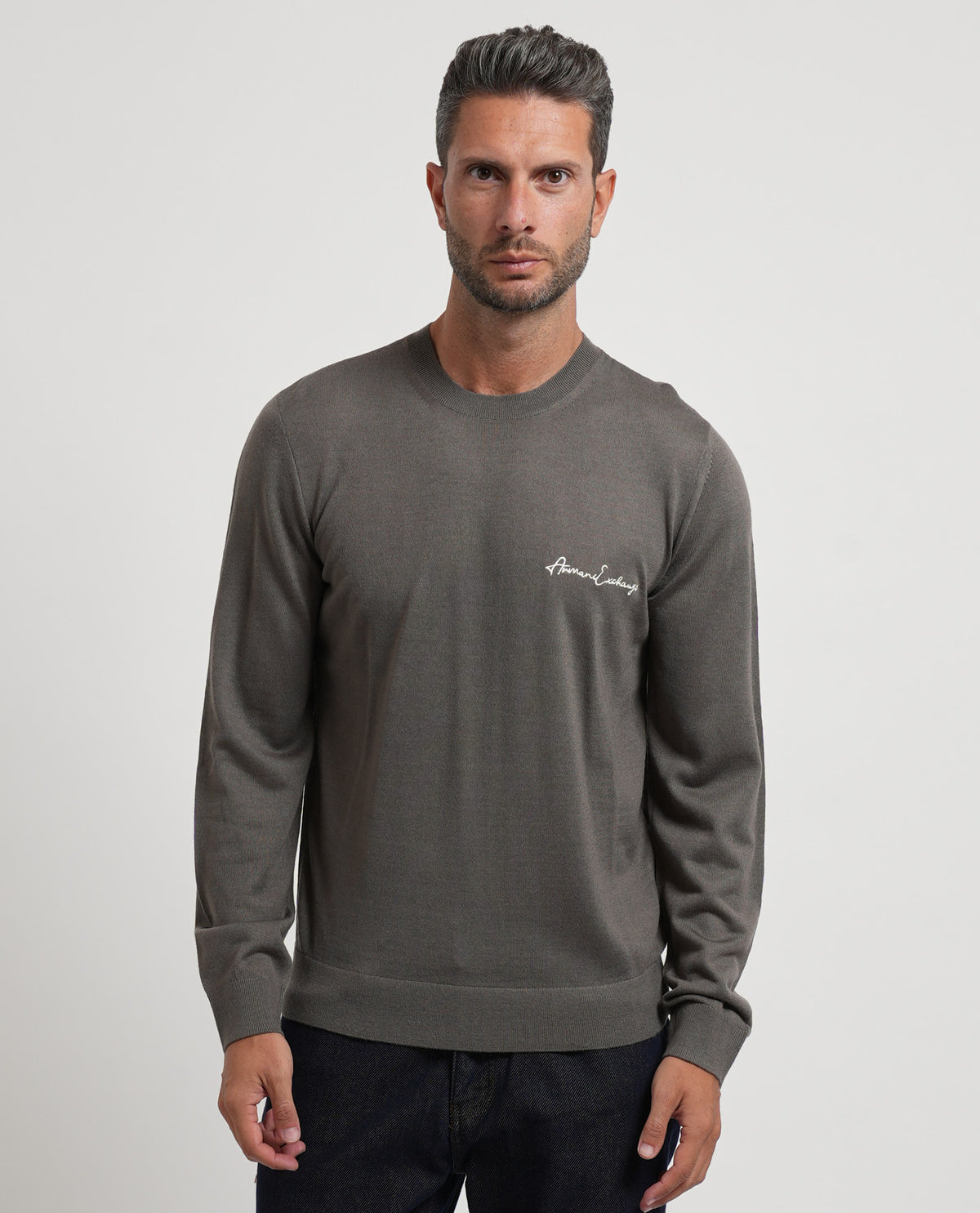 Maglione uomo Armani Exchange con logo ricamato 