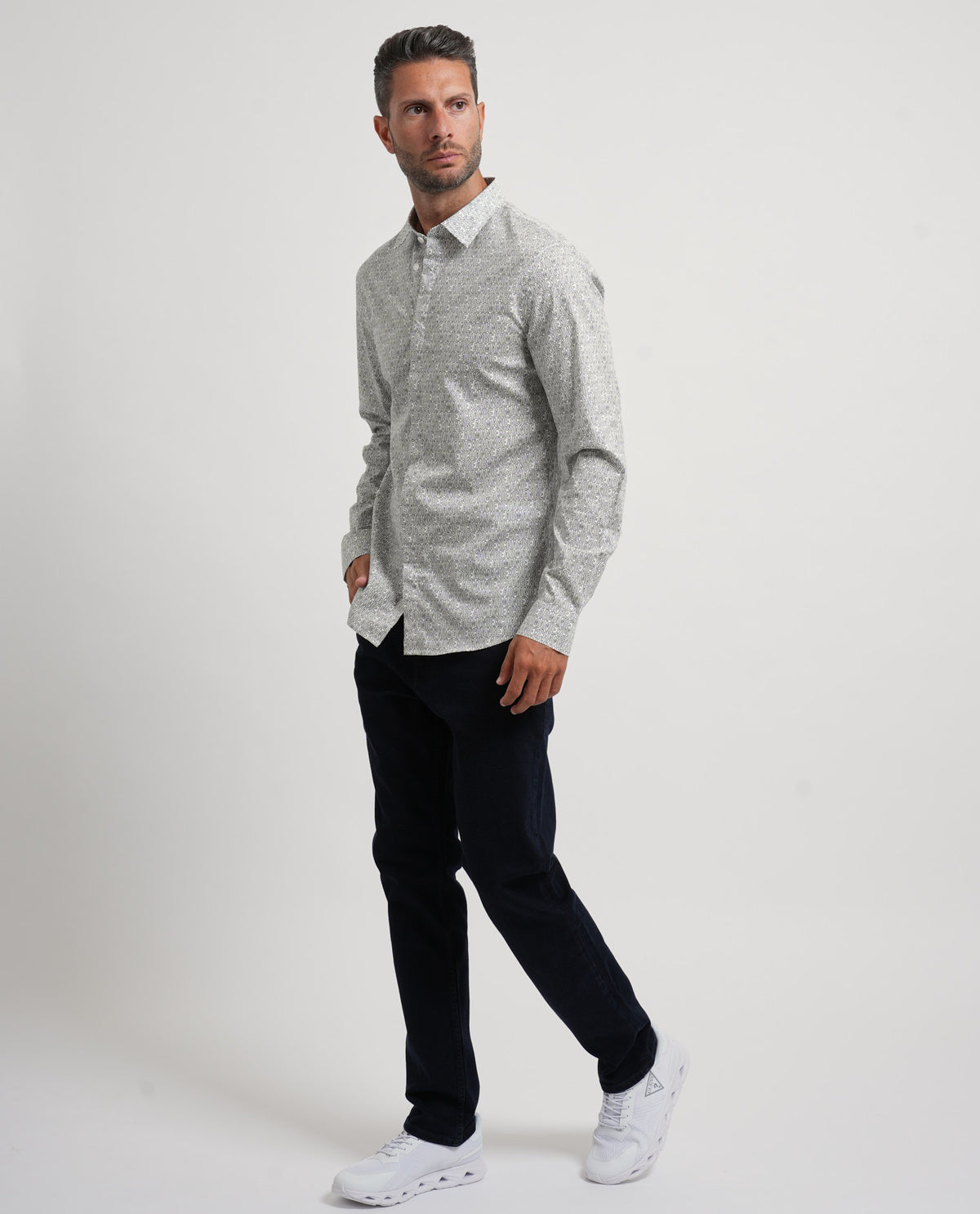 Camicia uomo Armani Exchange con motivo geometrico 