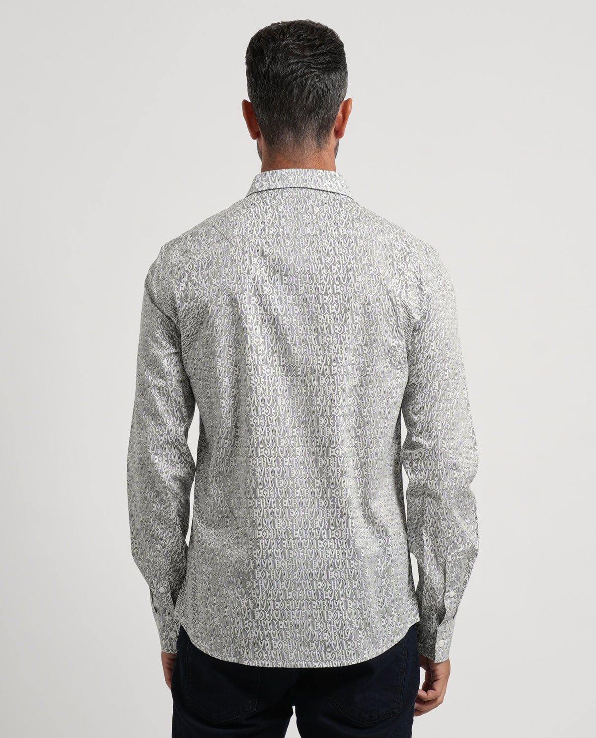 Camicia uomo Armani Exchange con motivo geometrico 