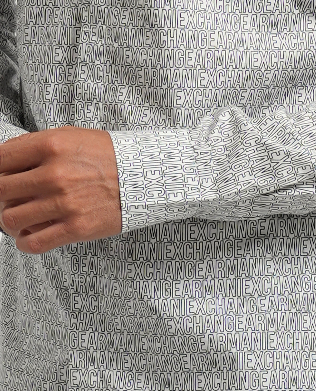 Camicia uomo Armani Exchange con motivo geometrico 