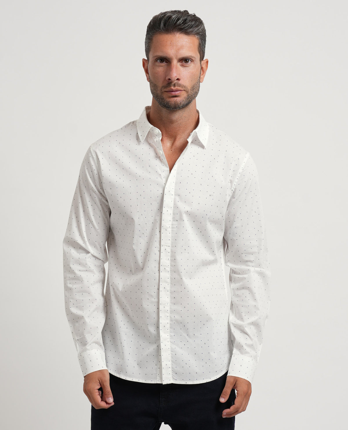 Camicia uomo Armani Exchange con motivo geometrico 
