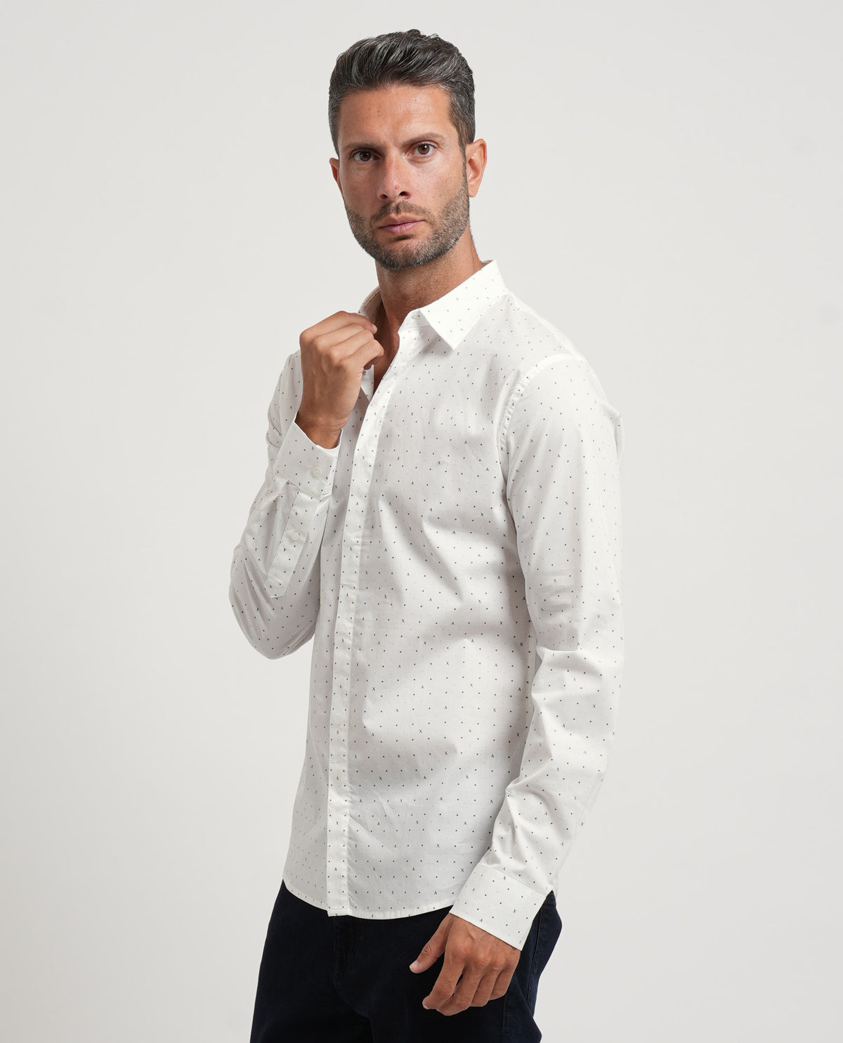 Camicia uomo Armani Exchange con motivo geometrico 