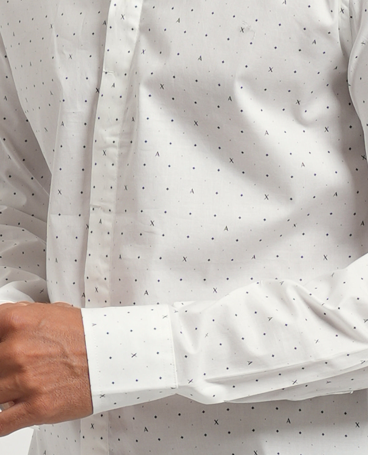 Camicia uomo Armani Exchange con motivo geometrico 