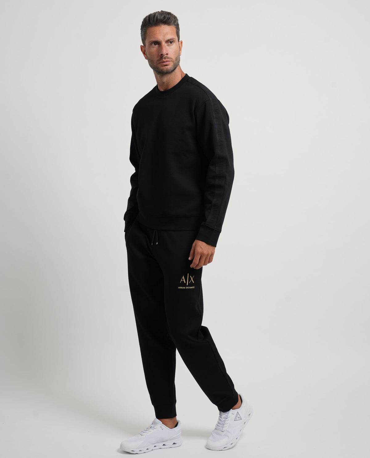Felpa girocollo Armani Exchange in misto cotone 