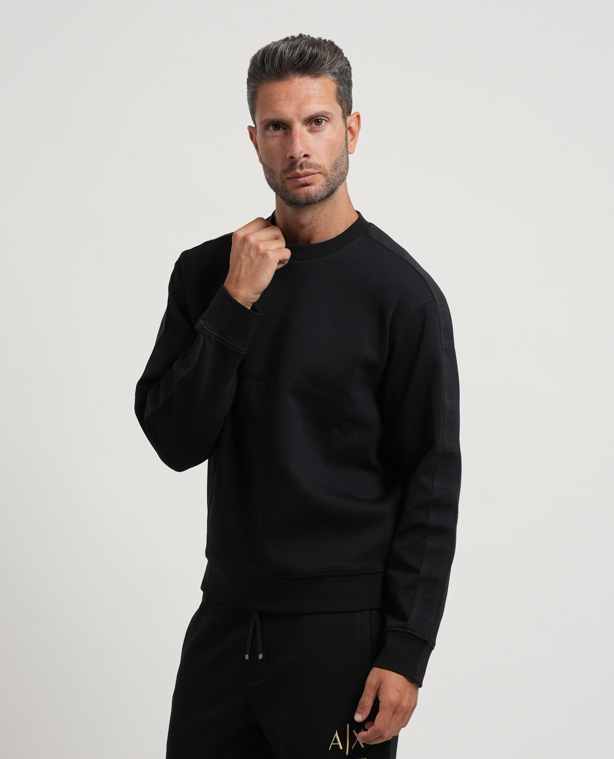 Felpa girocollo Armani Exchange in misto cotone 