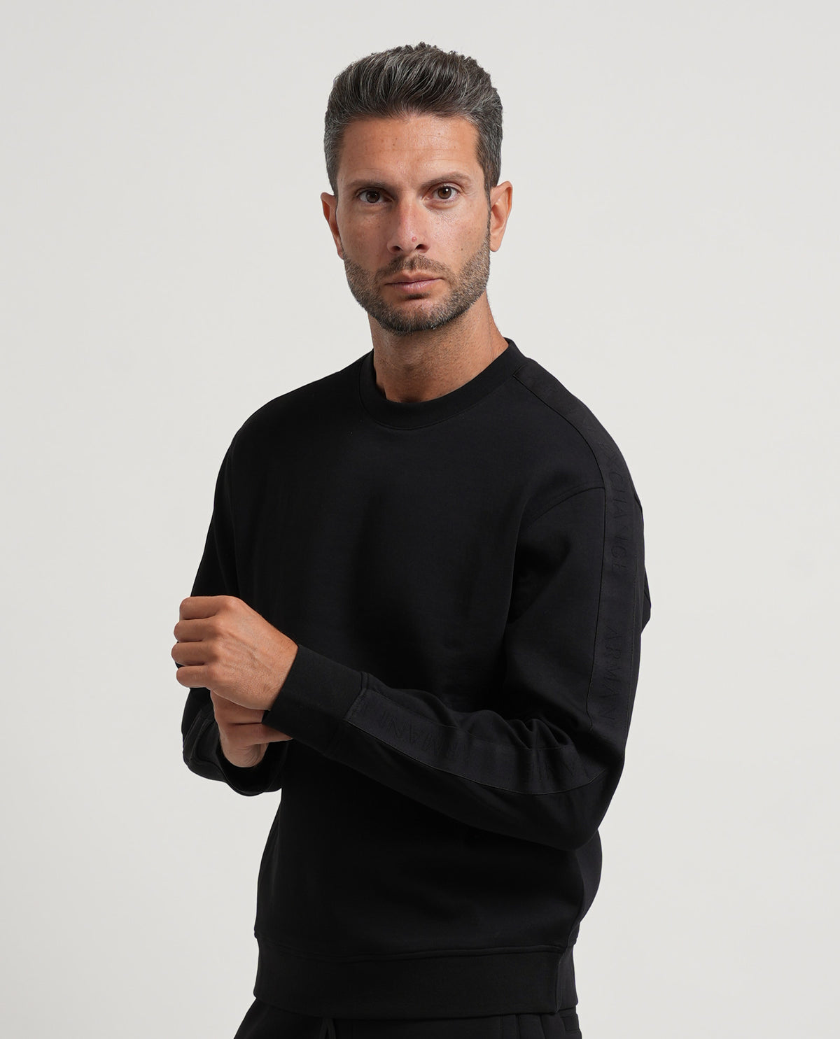 Felpa girocollo Armani Exchange in misto cotone 
