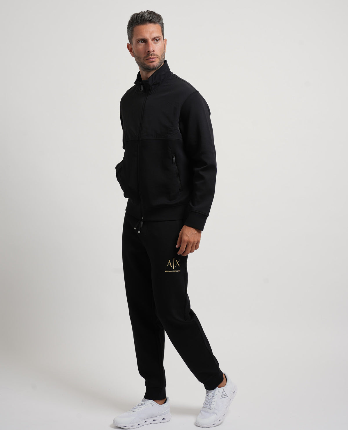 Felpa fullzip bilaterale Armani Exchange uomo 