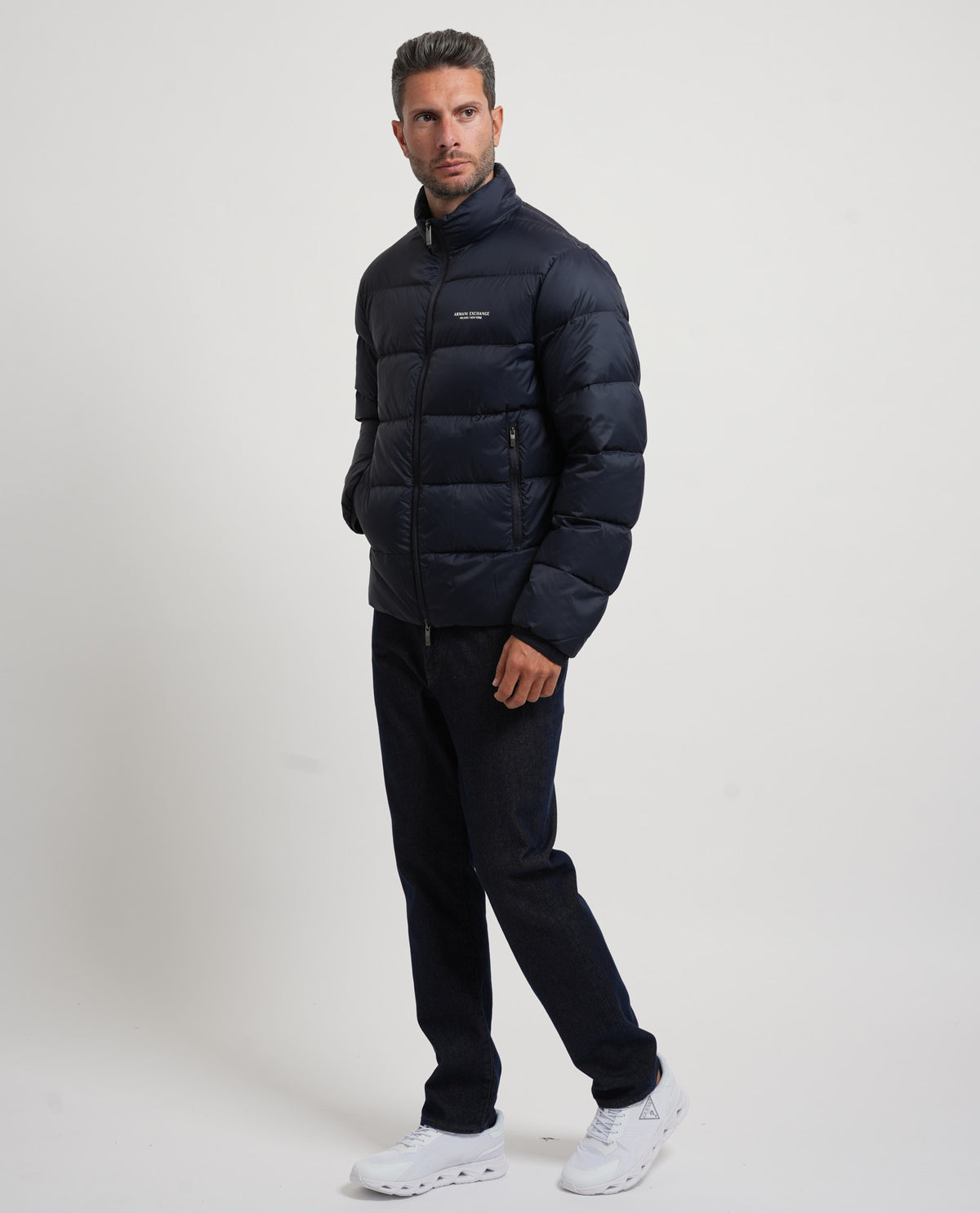 Giubbotto uomo Armani Exchange imbottito e collo alto 