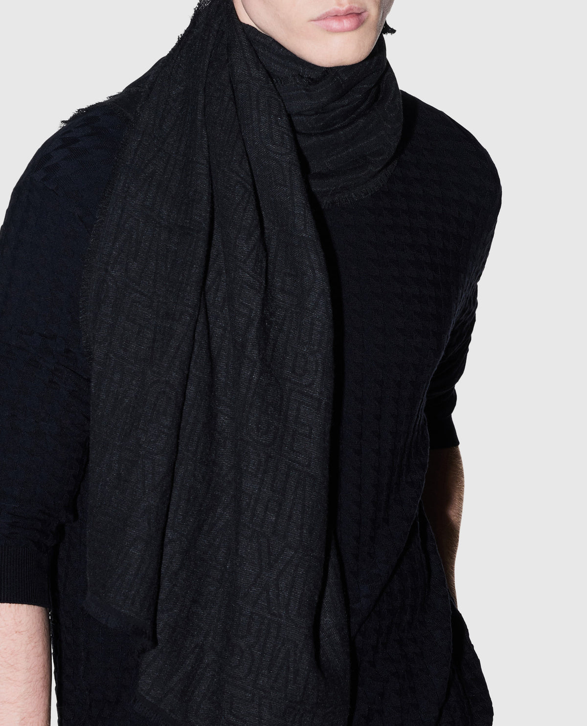 Sciarpa uomo Armani Exchange in tessuto jacquard 