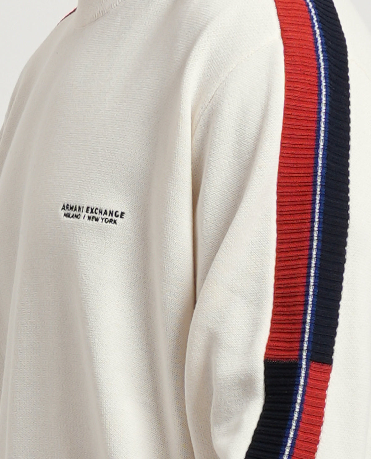 Pullover girocollo AX con bande laterali 