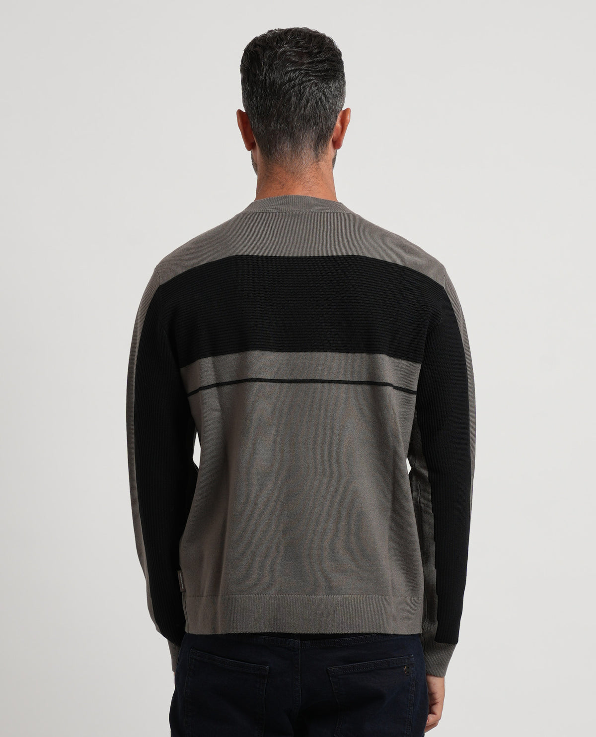 Pullover uomo Armani in misto lana a blocchi 