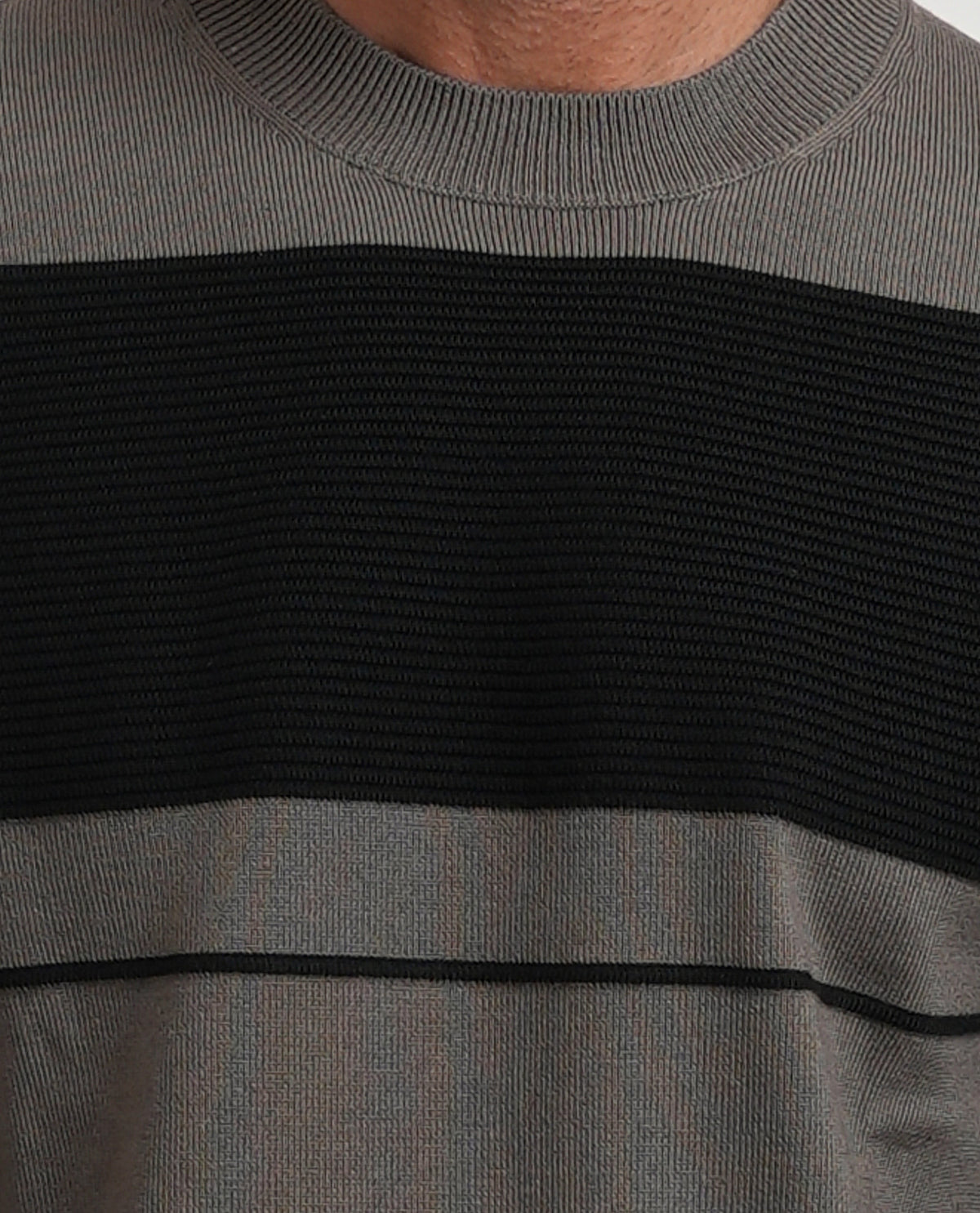 Pullover uomo Armani in misto lana a blocchi 