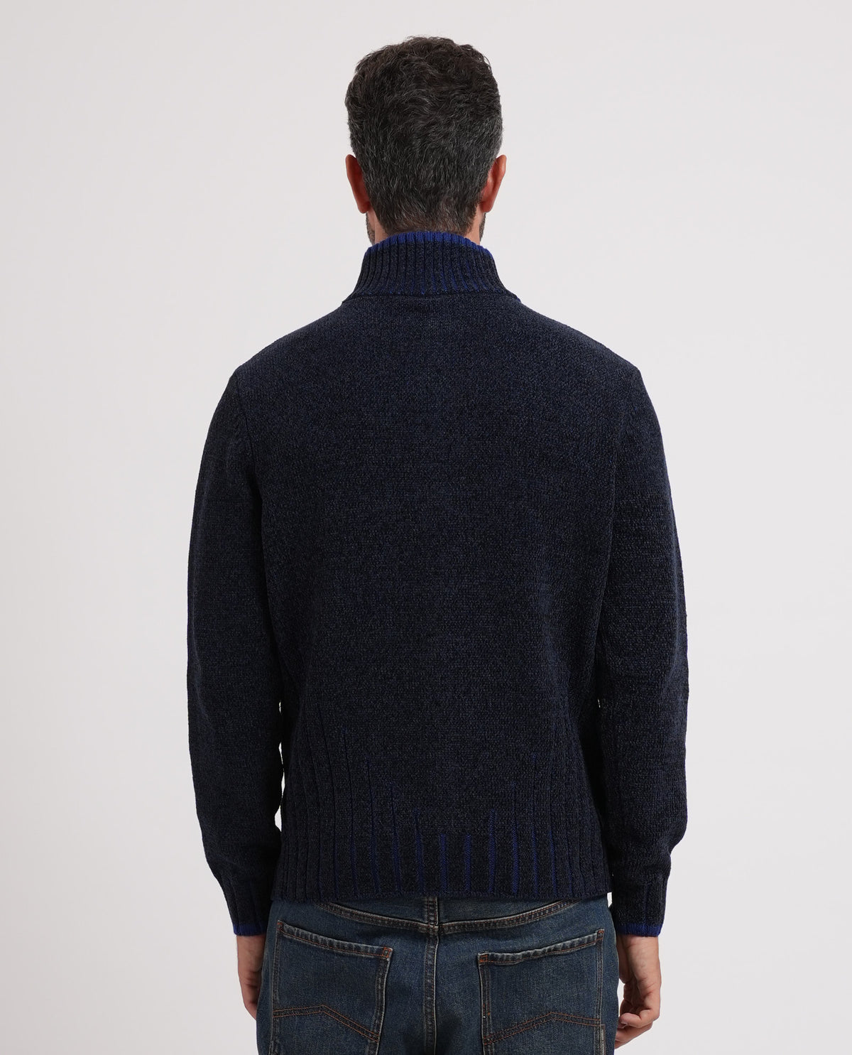 Cardigan uomo AX in misto lana a collo alto 
