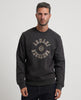Armani Exchange crew neck sweatshirt with logo and ribbed trims