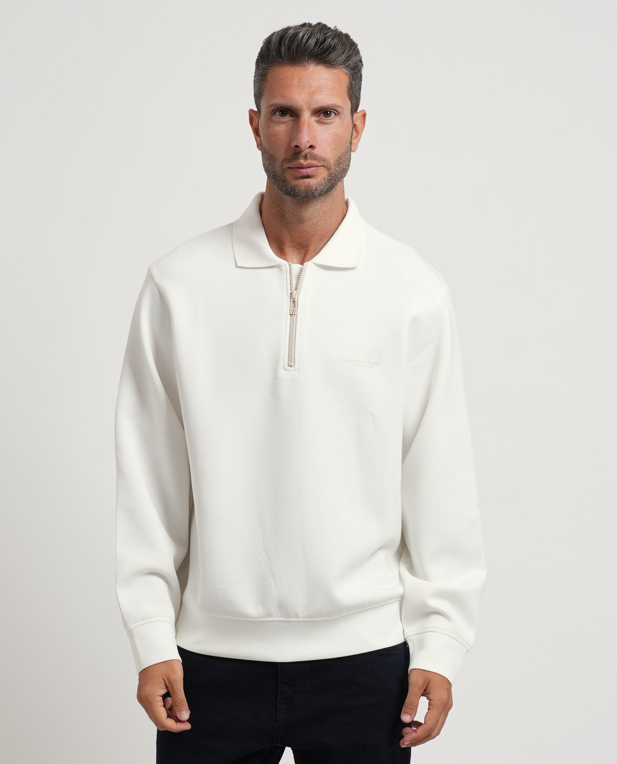 Felpa uomo AX con zip a quarto 