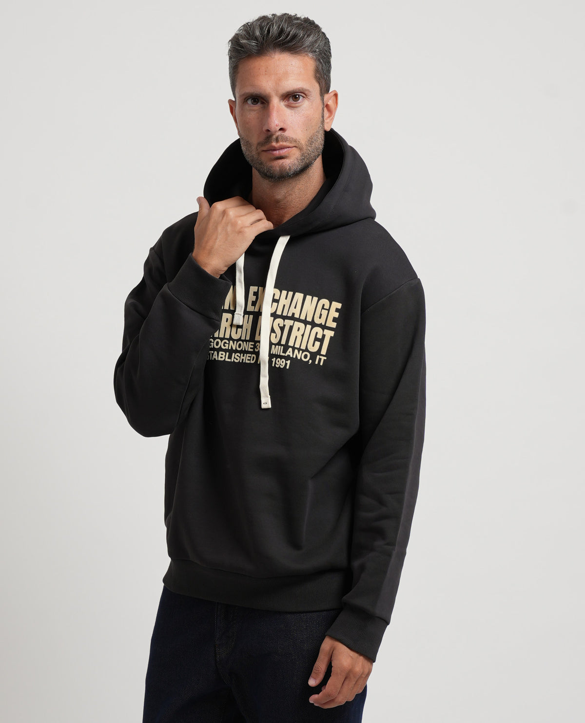 Felpa uomo Armani Exchange con cappuccio e logo 