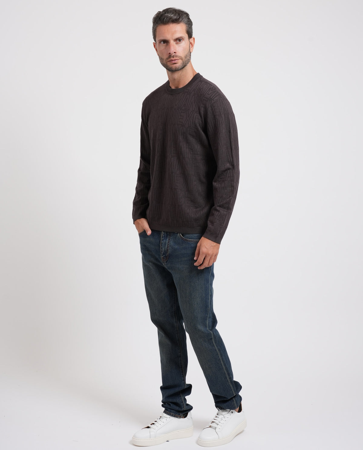 Pullover uomo Armani Exchange in misto viscosa 