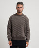 Pullover uomo Armani con logo e bordi a costine