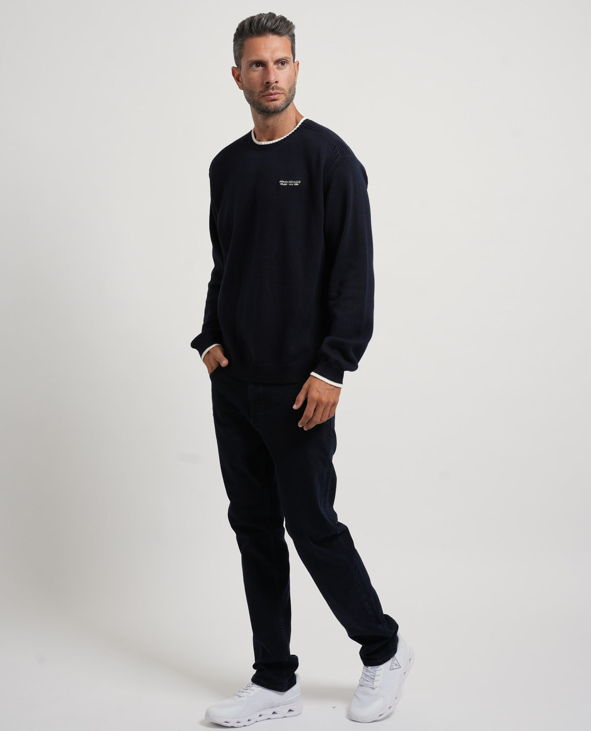 Pullover uomo Armani Exchange in misto cotone 