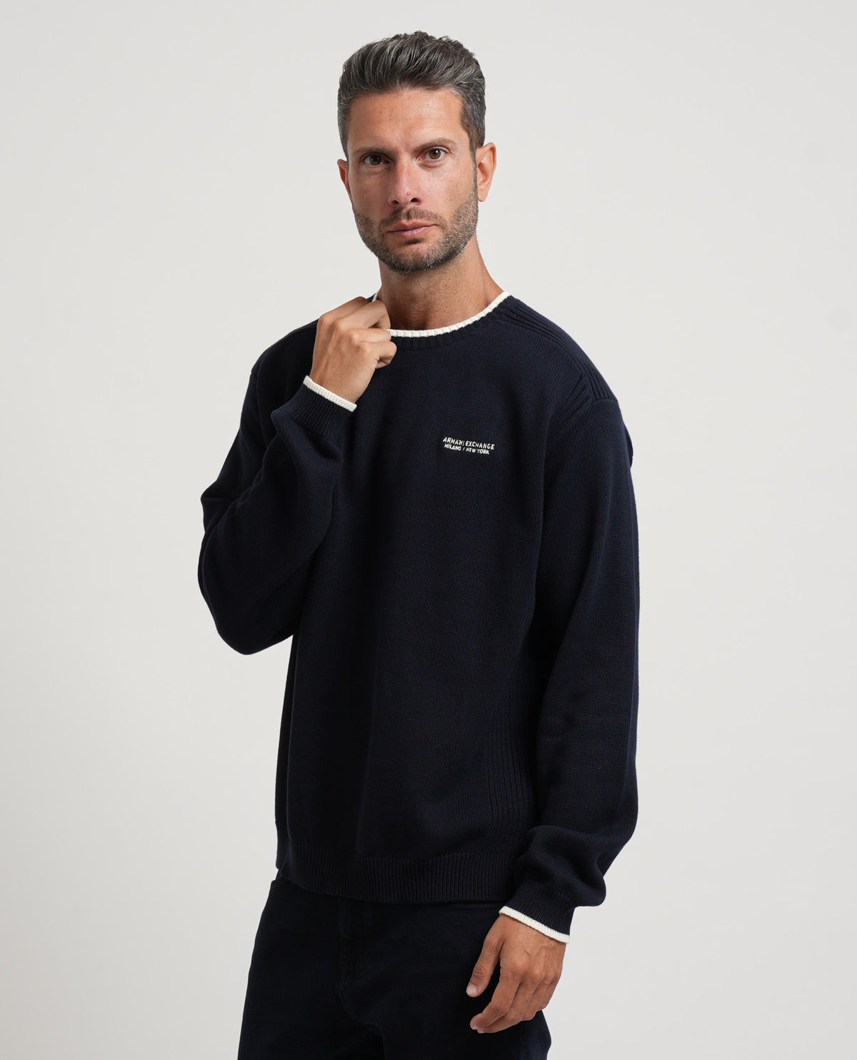 Pullover uomo Armani Exchange in misto cotone 