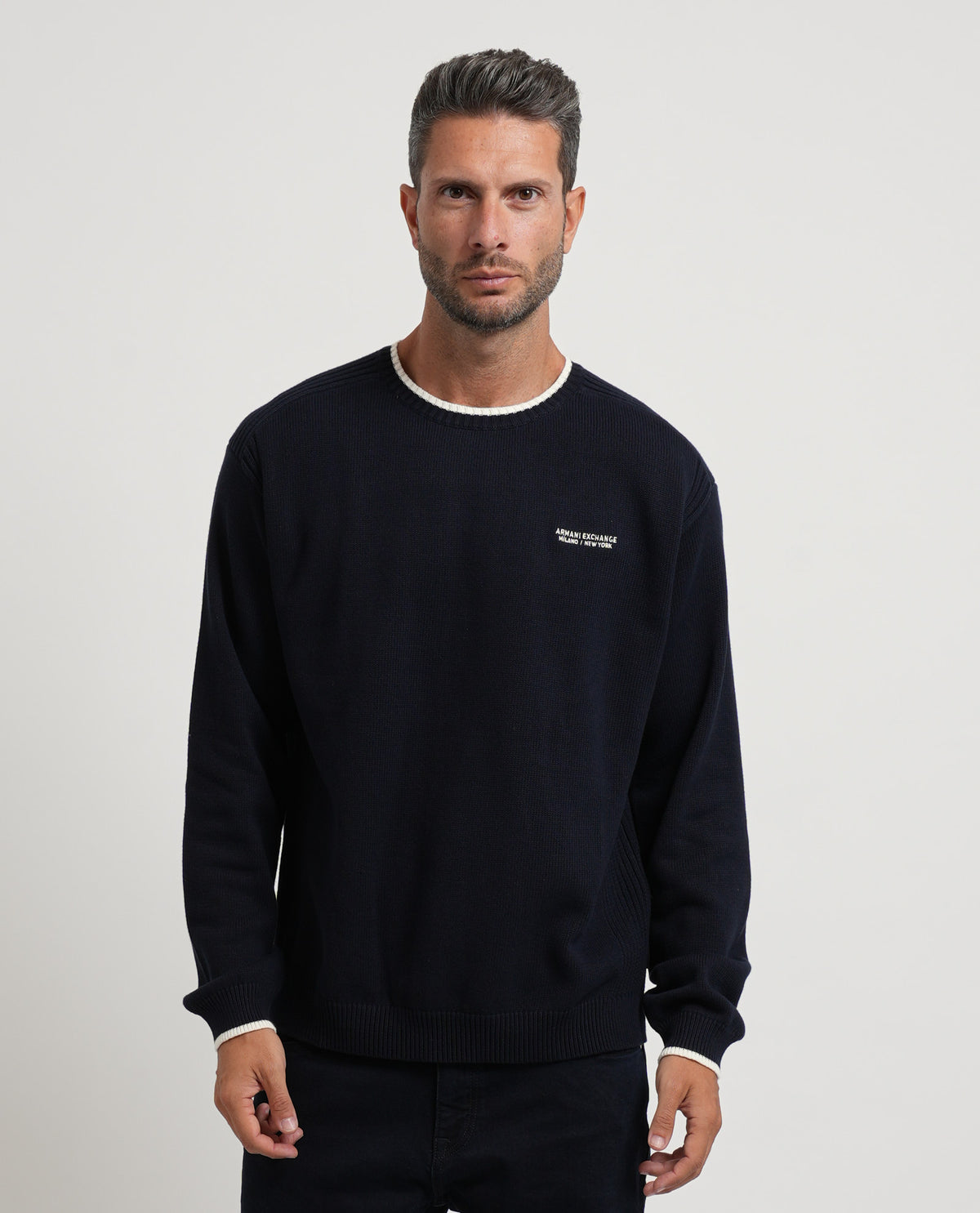 Pullover uomo Armani Exchange in misto cotone 