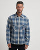 Men's Armani plaid flannel crossover shirt