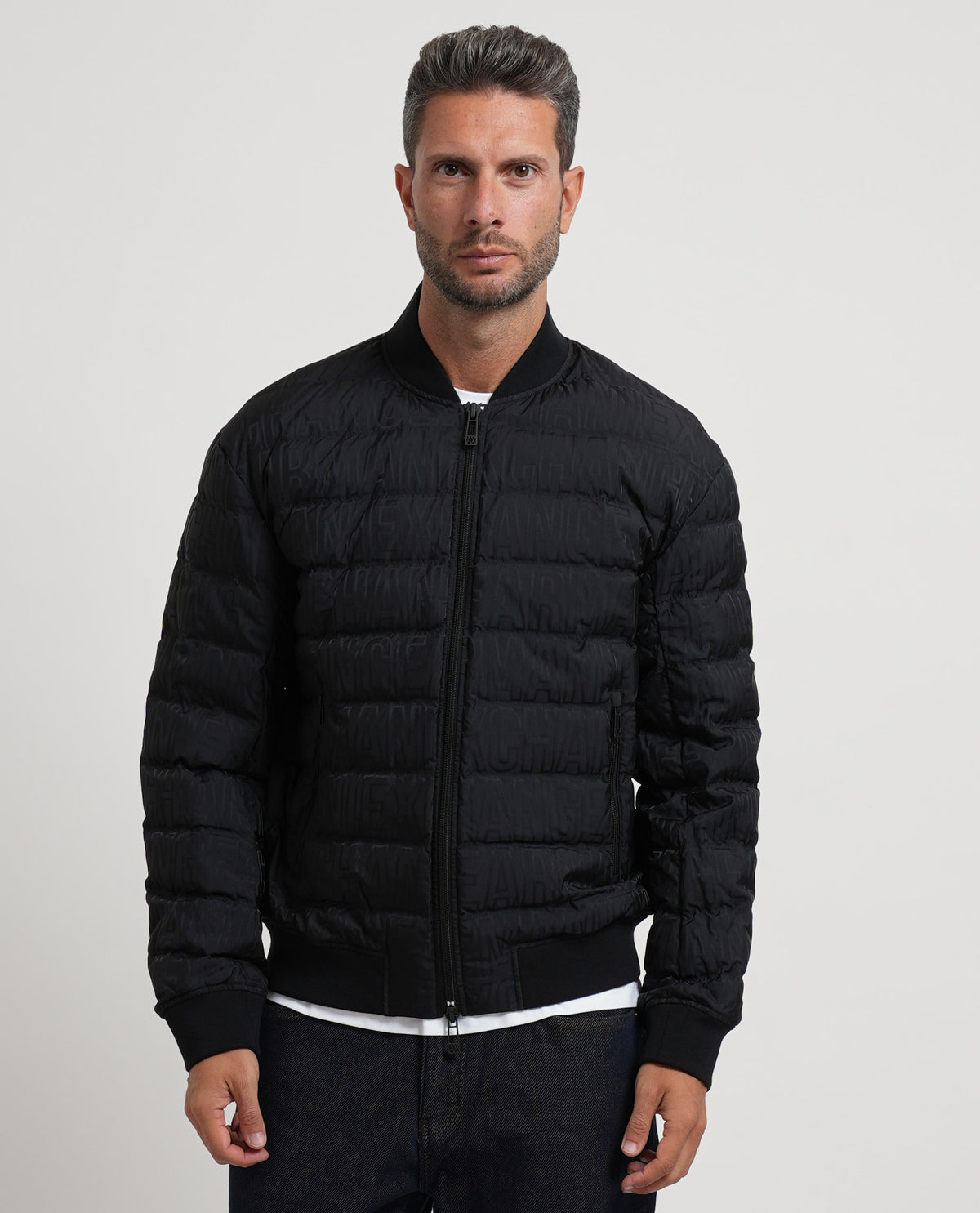 Piumino in nylon jacquard AX uomo 
