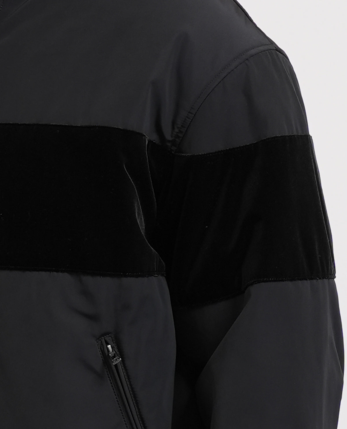 Giubbotto bomber Armani con banda in velluto 